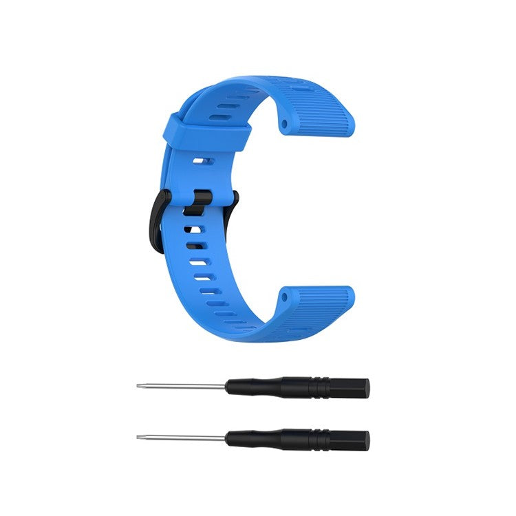 Silicone Wrist Strap Replacement for Garmin Forerunner 945 / Fenix 5 Plus / Approach S60 - Blue