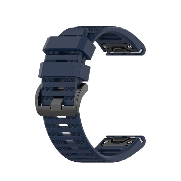 Rubber Smart Watch Band Replacement Strap [26mm Width] for Garmin Fenix 7X/Fenix 6x/5x - Dark Blue