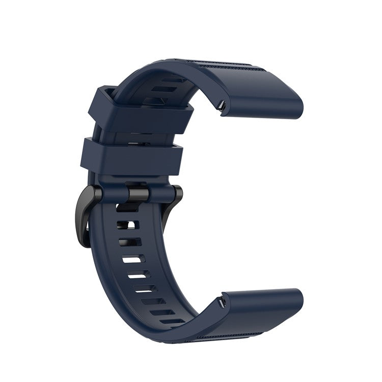 Rubber Smart Watch Band Replacement Strap [26mm Width] for Garmin Fenix 7X/Fenix 6x/5x - Dark Blue