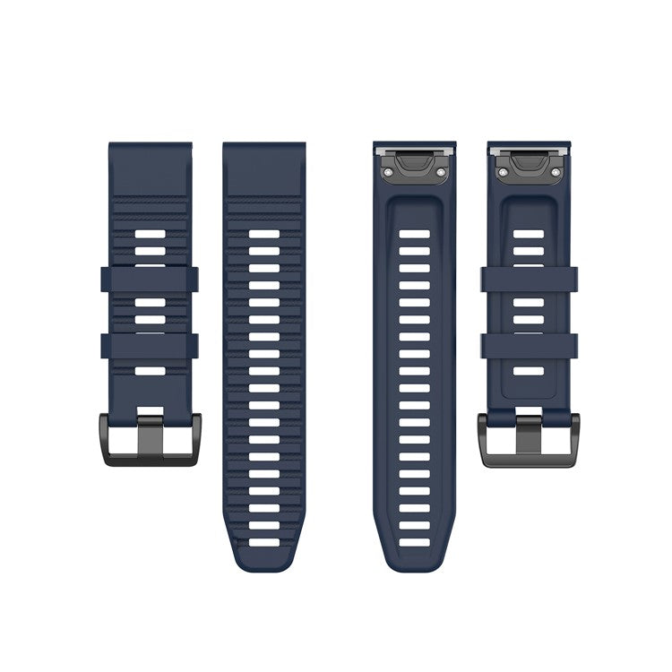 Rubber Smart Watch Band Replacement Strap [26mm Width] for Garmin Fenix 7X/Fenix 6x/5x - Dark Blue