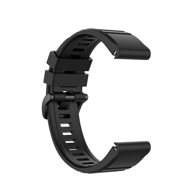 Rubber Smart Watch Replacement Band [22mm Width] for Garmin Fenix 6/5 - Black