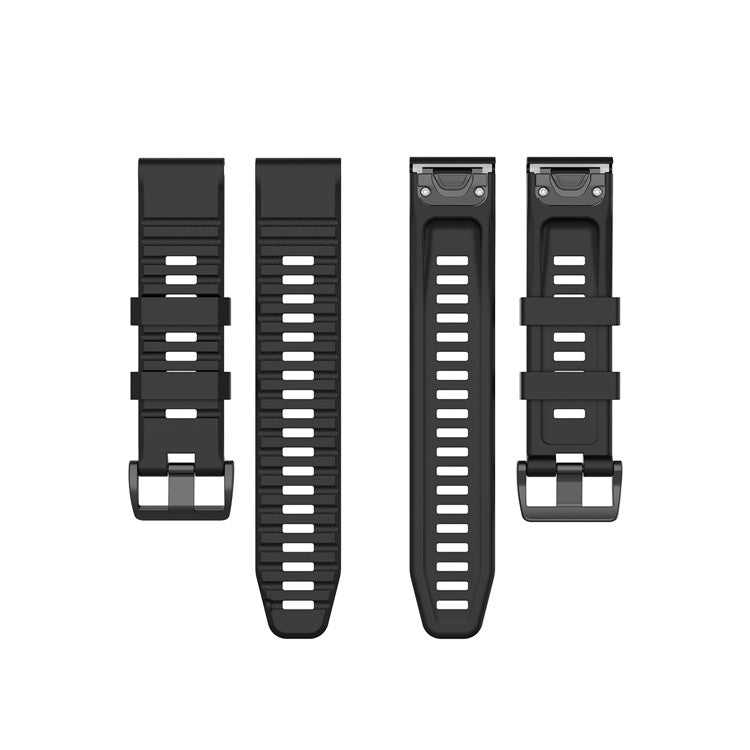 Rubber Smart Watch Replacement Band [22mm Width] for Garmin Fenix 6/5 - Black