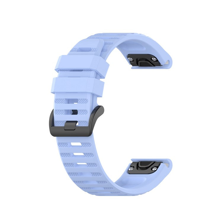 Rubber Smart Watch Replacement Band [22mm Width] for Garmin Fenix 6/5 - Baby Blue