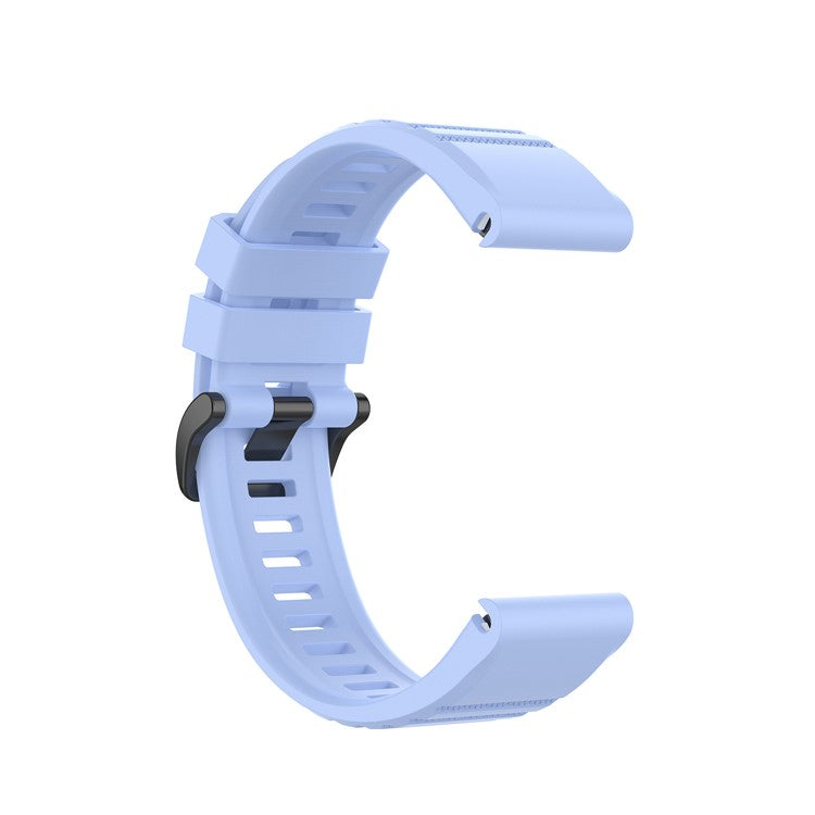 Rubber Smart Watch Replacement Band [22mm Width] for Garmin Fenix 6/5 - Baby Blue
