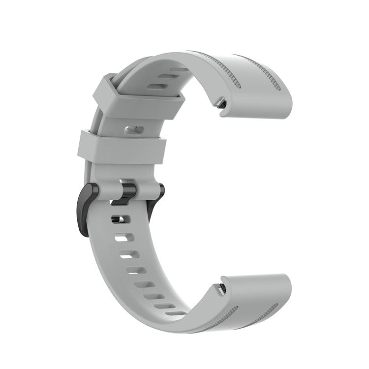 Rubber Smart Watch Replacement Band [20mm Width] for Garmin Fenix 7S/Fenix 6S/5S - Grey