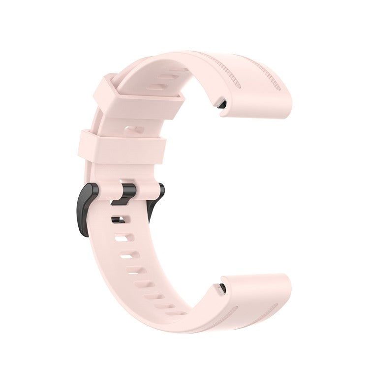 Rubber Smart Watch Replacement Band [20mm Width] for Garmin Fenix 7S/Fenix 6S/5S - Light Pink