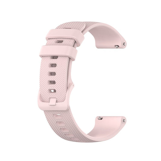 Armband for Polar Ignite / Garmin Vivomove 3 / vivoactive 5 / Active 5 , 20mm Grid Texture Silicone Watch Strap - Pink