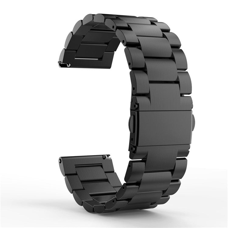 22mm Three Beads Stainless Steel Watch Strap for Huawei Watch GT2e/GT2 46mm - Black