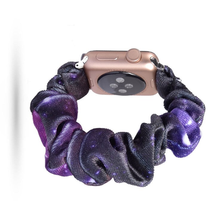 Printing Cloth Smart Watch Bank Bracelet Strap for Apple Watch Series 9 / 8 / 7 41mm / 6 / SE (2023) / SE(2022) / SE / 5 / 4 40mm / 3 / 2 / 1 38mm - Style P