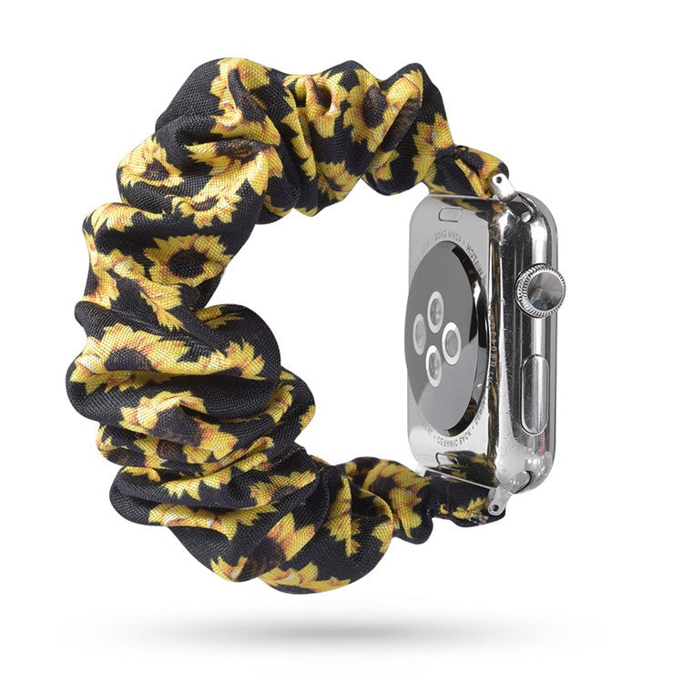 Pattern Printing Cloth Wrist Bracelet Strap for Apple Watch Series 10 42mm / 9 8 7 41mm / SE (2023) SE (2022) SE 6 5 4 40mm / 3 2 1 38mm - Style T