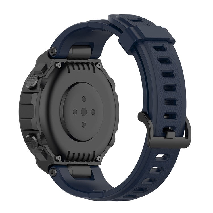 Silicone Watch Band Wrist Strap for Huami Amazfit T-Rex / Amazfit T-Rex Pro - Navy Blue