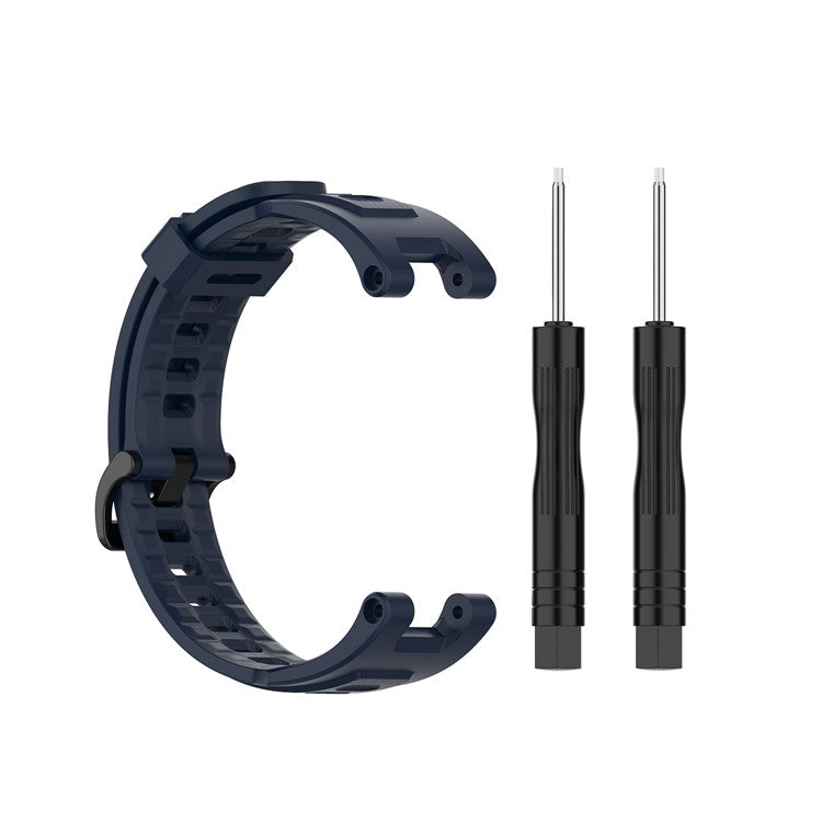 Silicone Watch Band Wrist Strap for Huami Amazfit T-Rex / Amazfit T-Rex Pro - Navy Blue