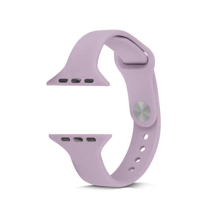 Thin Narrow Silicone Watch Band for Apple Watch Series 8 45mm / Ultra 49mm / Ultra 2 49mm / Series 9 45mm / SE (2023) 44mm / 7 45mm / Series 3 / 2 / 1 42mm / Series 6 / 5 / 4 / SE / SE (2022) 44mm - Dark Purple