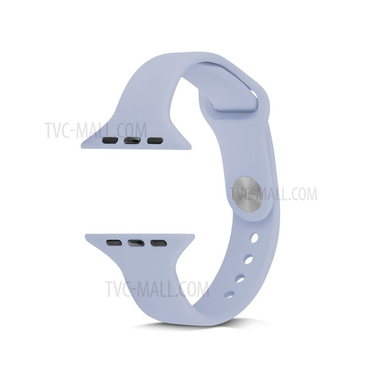 Thin Narrow Replacement Silicone Strap for Apple Watch Series 10 42mm / 9 8 7 41mm / SE (2023) SE (2022) SE 6 5 4 40mm / 3 2 1 38mm - Light Purple