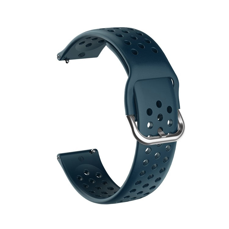 20mm Soft Silicone Watch Strap Replacement Smart Watch Band Strap for Huawei GT2 42mm Smart Watch / Huami Amazfit Watch Youth Edition - Blue-green