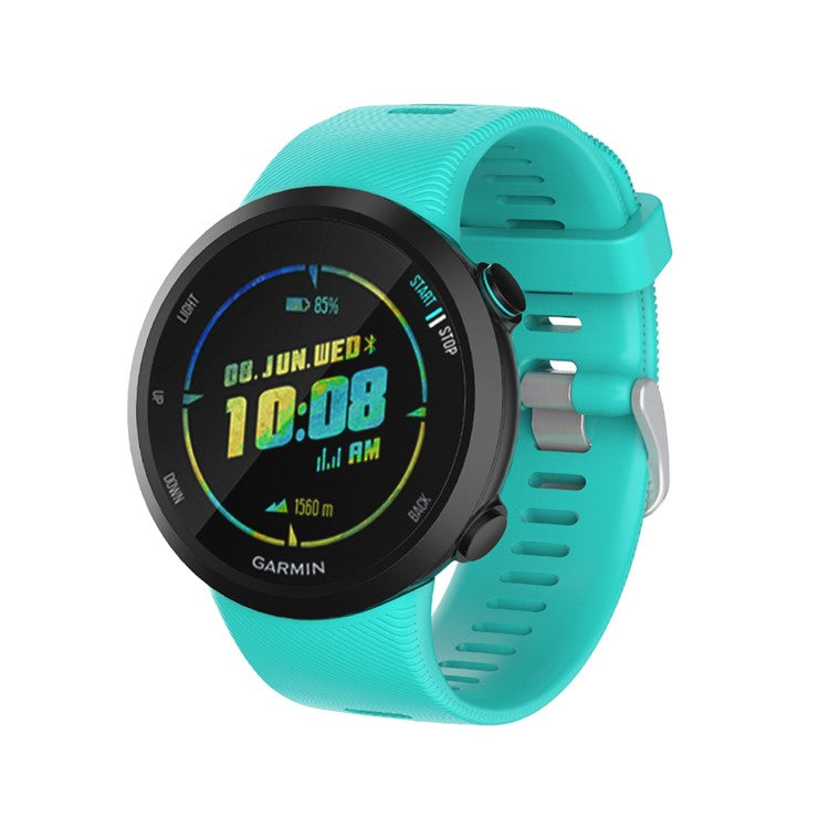 Silicone Smart Watch Replacement Strap for Garmin Forerunner 45 - Cyan
