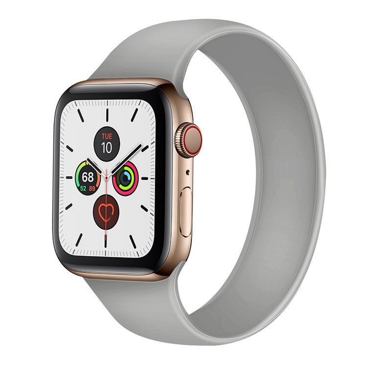 Elasticity Silicone Smart Watch Strap (Size: M) for Apple Watch Series 10 42mm / 9 8 7 41mm / 6 5 4 SE SE (2022) SE (2023) 40mm / 3 2 1 38mm - Grey