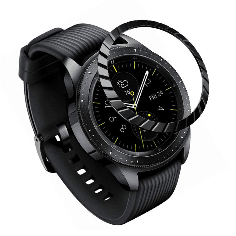Anti Scratch Metal Smartwatch Dial Bezel Ring [G Type] for Samsung Galaxy Watch 42mm - Black