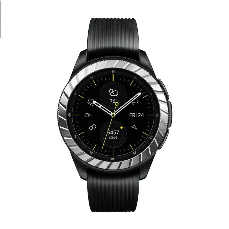 Anti Scratch Metal Smartwatch Dial Bezel Ring [G Type] for Samsung Galaxy Watch 42mm - Silver