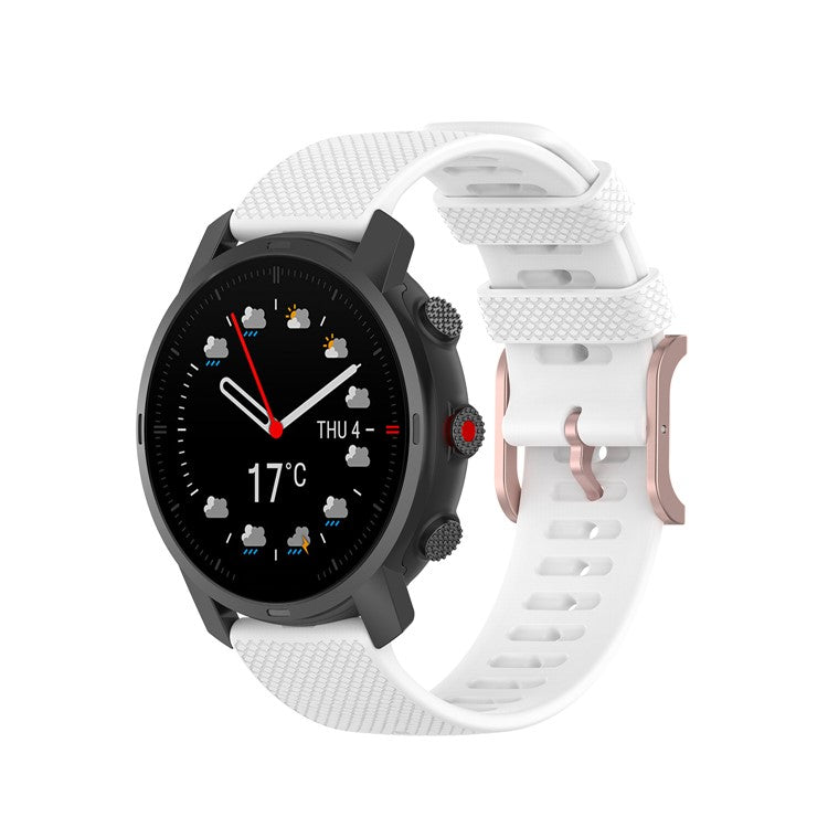 22mm Dotted Silicone Silicone Smart Watch Strap Universal for POLAR Grit X/POLAR Vantage M - White