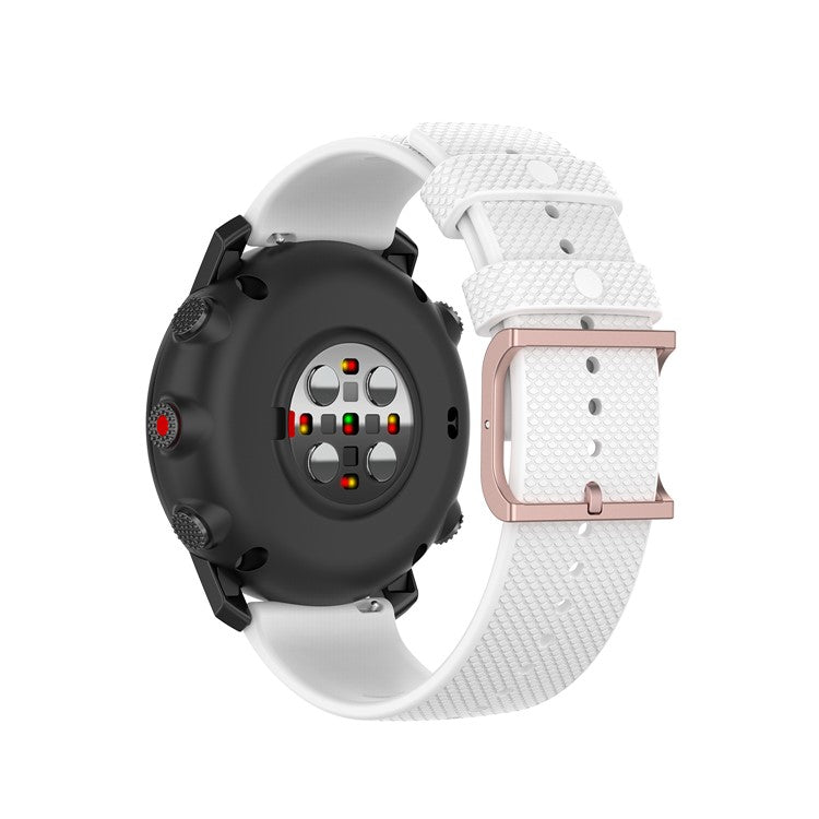 22mm Dotted Silicone Silicone Smart Watch Strap Universal for POLAR Grit X/POLAR Vantage M - White