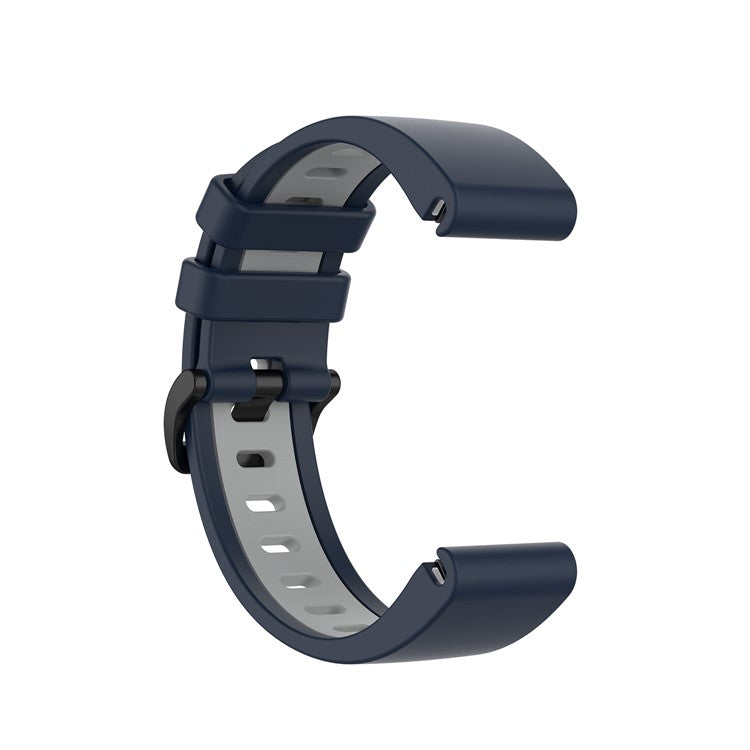 Bi-color Watch Band Silicone Watch Strap for Garmin Fenix 6S/Fenix 5S - Blue/Grey