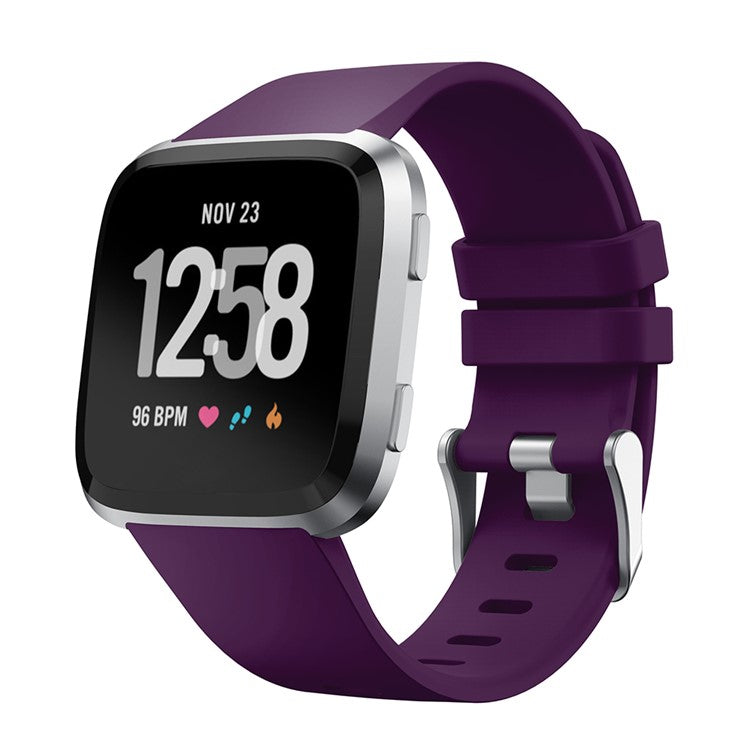 Silicone Smart Watch Strap [Large Size] for Fitbit Versa Lite/Versa/Versa 2 - Purple