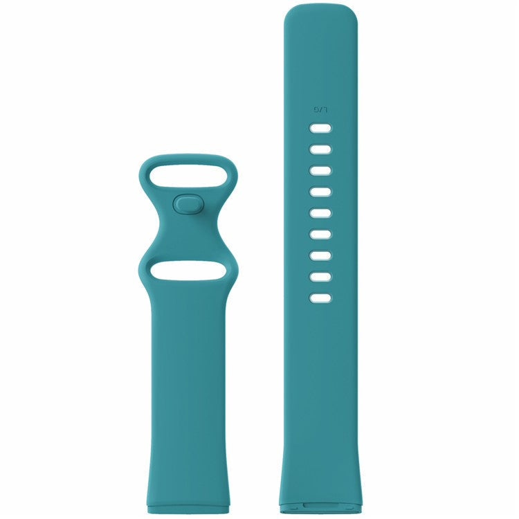 22.5mm Soft Silicone Watch Band Wrist Strap Replacement for Fitbit Versa 3 / Sense [Size: S] - Cyan