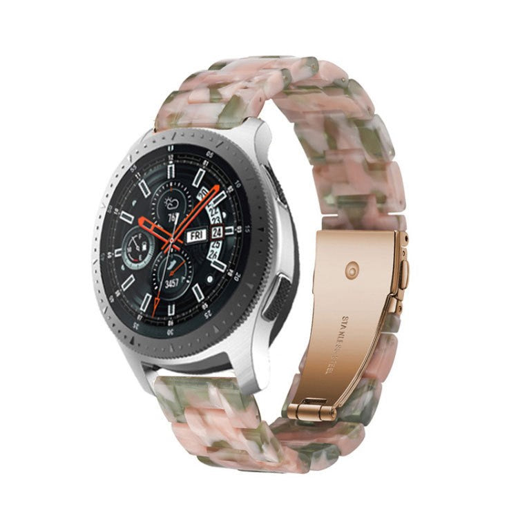 22mm Resin Replacement Watch Band for Huawei Watch GT/GT2/GT2e 46mm etc. - Pink / Green