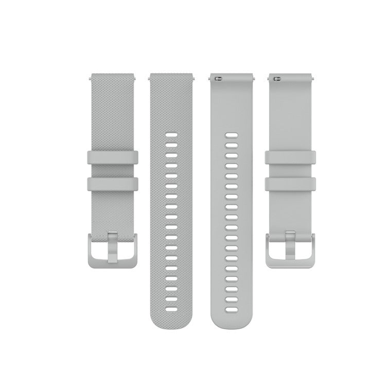 Grid Texture Silicone Replace Watch Band 22mm for Garmin Forerunner 745 - Grey