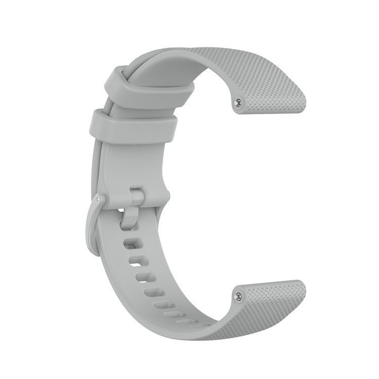 Grid Texture Silicone Replace Watch Band 22mm for Garmin Forerunner 745 - Grey