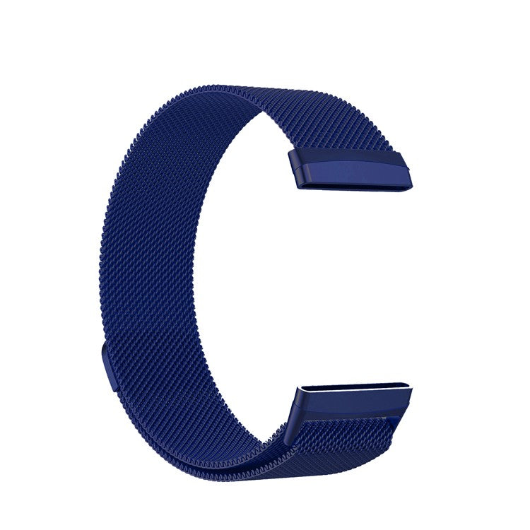 Milanese Stainless Steel Wristband Watch Strap Replacement [Size: L] for Fitbit Versa 3 - Blue