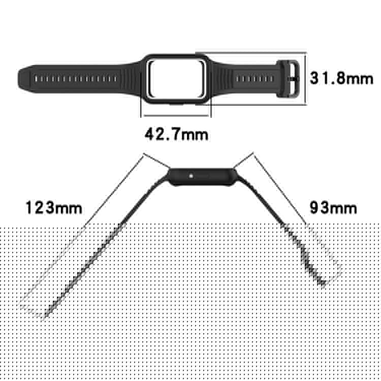 For Samsung Galaxy Fit3 (SM-R390) Watch Strap Integrate Silicone Watch Band with Case - Light Pink