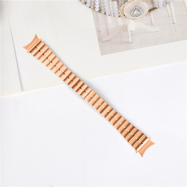 For Samsung Galaxy Watch FE 40mm / Watch4 / Watch4 Classic / Watch4 Active / Watch 5 / Watch 5 Pro Stainless Steel Strap Wrist Band - Rose Gold