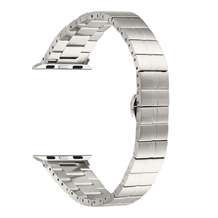 For Apple Watch Series 10 42mm / 9 8 7 41mm / SE (2023) SE (2022) SE 6 5 4 40mm / 3 2 1 38mm Stainless Steel Strap - Titanium