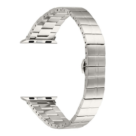 For Apple Watch Series 10 42mm / 9 8 7 41mm / SE (2023) SE (2022) SE 6 5 4 40mm / 3 2 1 38mm Stainless Steel Strap - Titanium