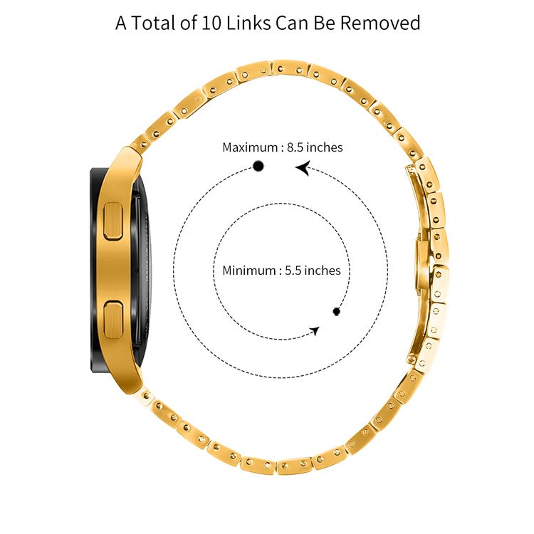 For SyncUP Kids Watch Stainless Steel Wrist Strap Line Design Replacement Watch Band - Gold+Silver