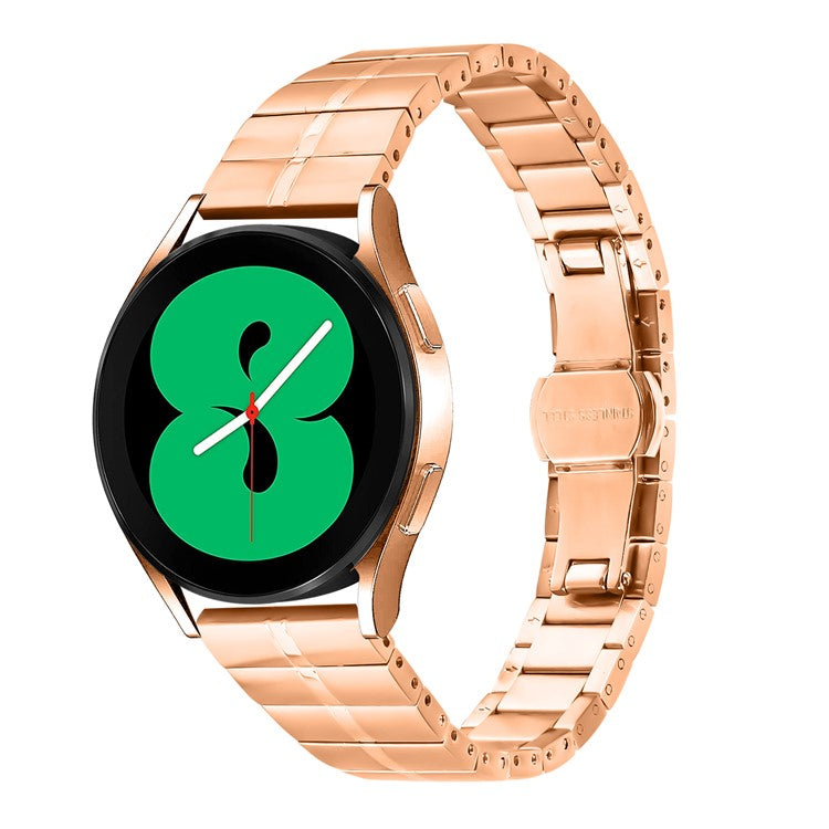For Huami Amazfit Bip U Stainless Steel Watch Strap Fashionable Replacement Wrist Band - Rose Gold