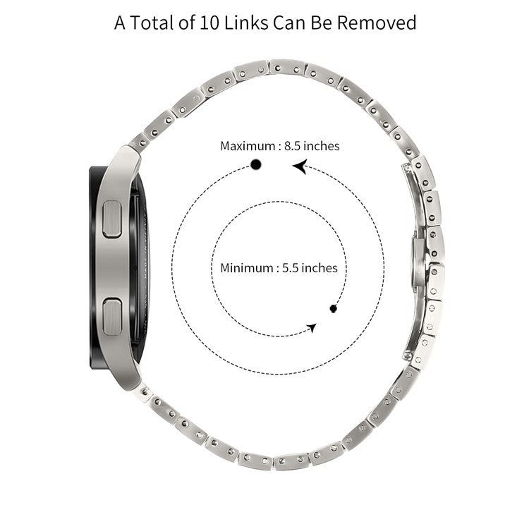 For Huami Amazfit GTS 2 mini Stainless Steel Watch Strap Replacement Wrist Band - Titanium