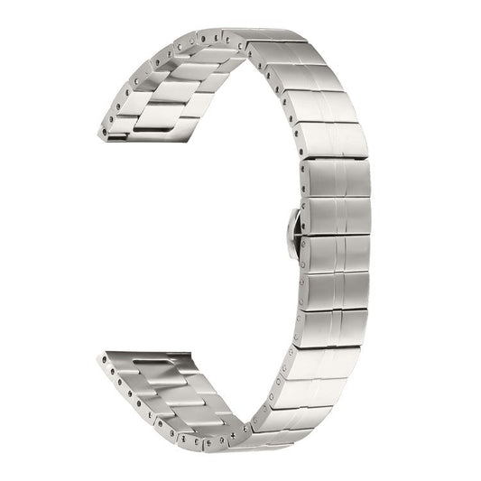 For Samsung Galaxy Watch3 41mm Stainless Steel Watch Strap Replacement Wrist Band - Titanium