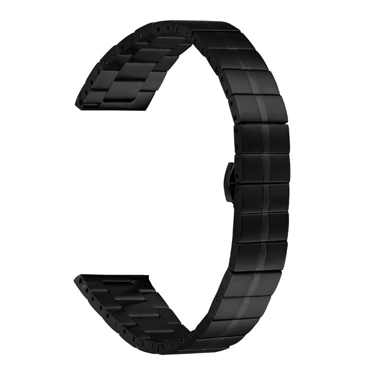 For Garmin Approach S40 / Forerunner 158 Stainless Steel Watch Strap High-End Replacement Band - Black