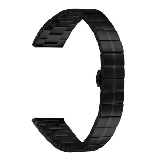 For Garmin Approach S40 / Forerunner 158 Stainless Steel Watch Strap High-End Replacement Band - Black