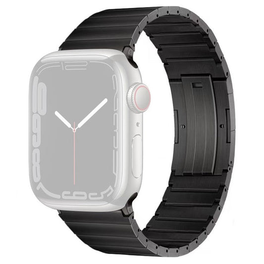 For Apple Watch 10 46mm / Ultra 2 / Ultra 49mm / 9 8 7 45mm / SE (2023) SE (2022) SE 6 5 4 44mm / 3 2 1 42mm Titanium Alloy Metal Strap  - Black