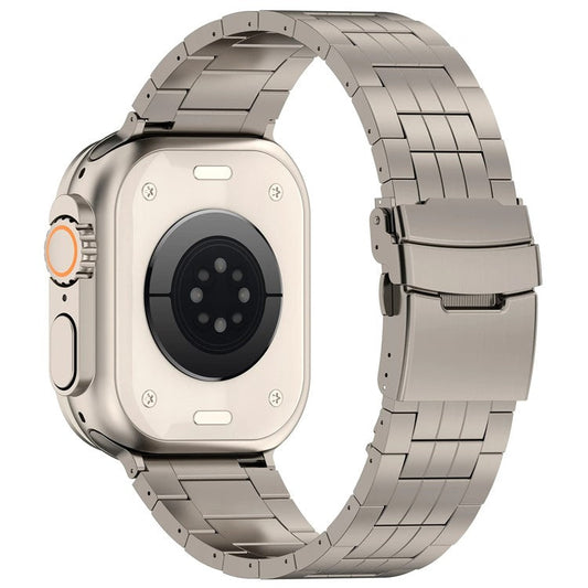 For Apple Watch Series 10 42mm / 9 8 7 41mm / SE (2023) SE (2022) SE 6 5 4 40mm / 3 2 1 38mm Watch Strap 5-Bead Titanium Alloy Bracelet -Titanium
