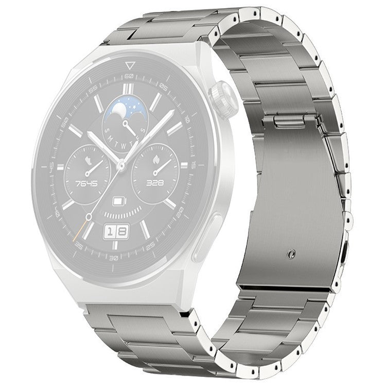 For Huawei Watch GT4 / GT3 / GT2 46mm Titanium Alloy Watch Strap 22mm Band - Silver