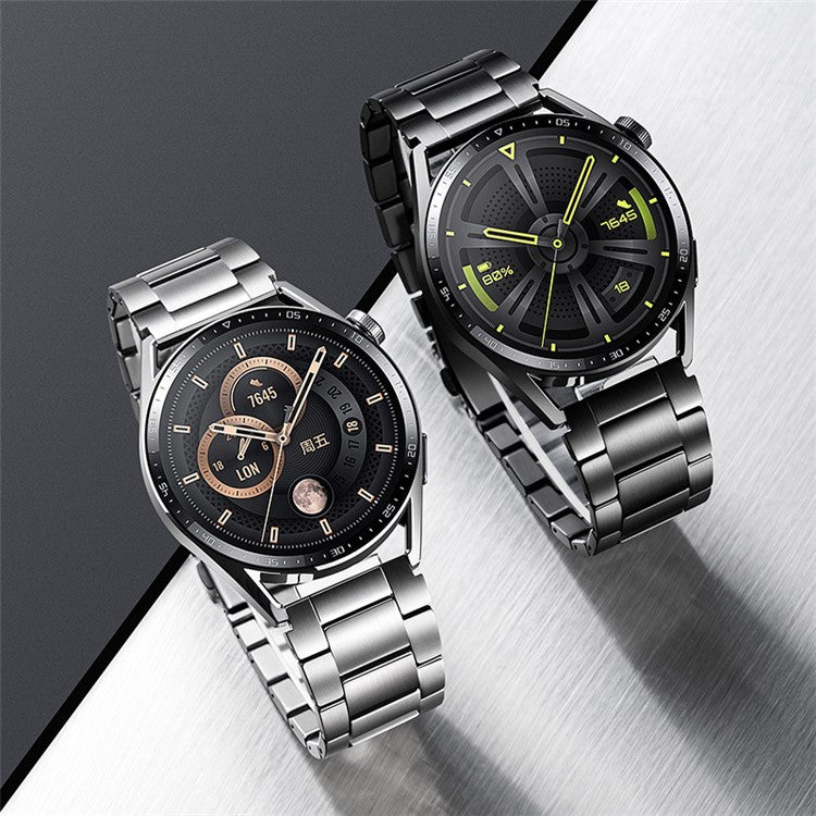 For Huawei Watch GT4 / GT3 / GT2 46mm Titanium Alloy Watch Strap 22mm Band - Silver