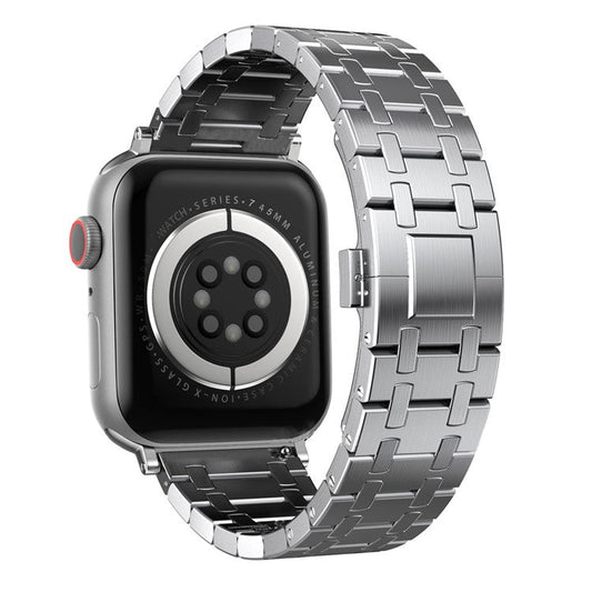 For Apple Watch 10 46mm / Ultra 2 / Ultra 49mm / 9 8 7 45mm / SE (2023) SE (2022) SE 6 5 4 44mm / 3 2 1 42mm Titanium Alloy Band - Silver