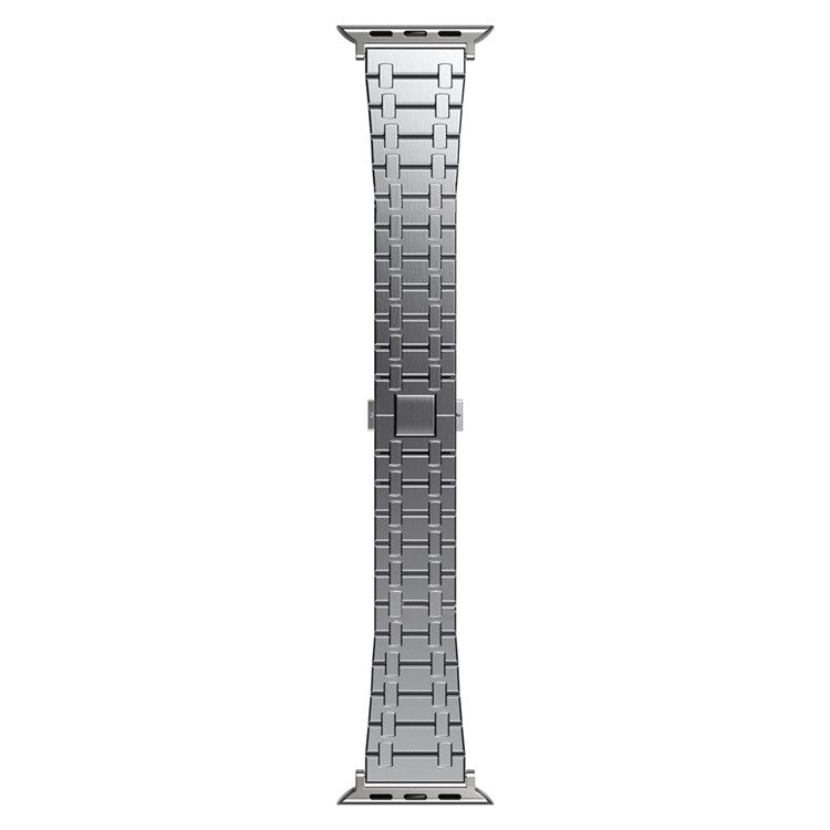 For Apple Watch 10 46mm / Ultra 2 / Ultra 49mm / 9 8 7 45mm / SE (2023) SE (2022) SE 6 5 4 44mm / 3 2 1 42mm Titanium Alloy Band - Silver