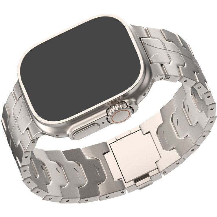 For Apple Watch Series 10 42mm / 9 8 7 41mm / SE (2023) SE (2022) SE 6 5 4 40mm / 3 2 1 38mm Magnetic Buckle Titanium Alloy Band - Black