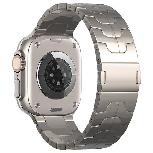 For Apple Watch 10 46mm / Ultra 2 / Ultra 49mm / 9 8 7 45mm / SE (2023) SE (2022) SE 6 5 4 44mm / 3 2 1 42mm Magnetic Titanium Alloy Watch Strap - Titanium